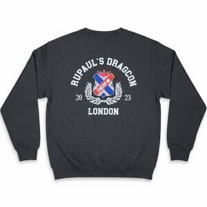 Rupauls Drag Race Drag Con UK London Men's Small Dark Gray Crewneck Sweatshirt